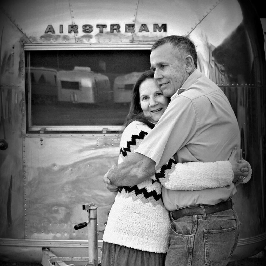 47579390_1895957800451402_6466713927219675136_n Owner and his wife standing in front of one of their Airstream trailers