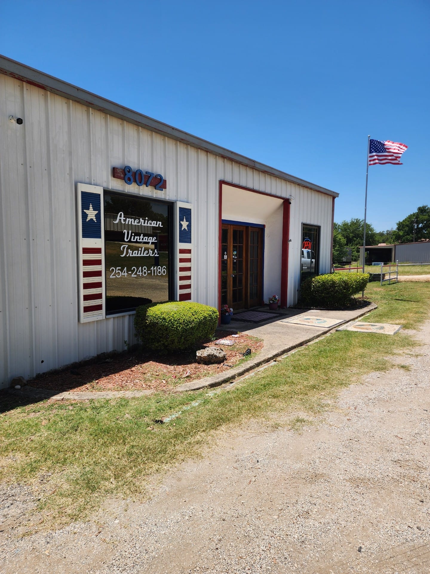 American Vintage Trailers Outside view of American Vintage Trailers | Airstream & RV Repair, located at 8072 US-84, Gatesville, TX 76528.